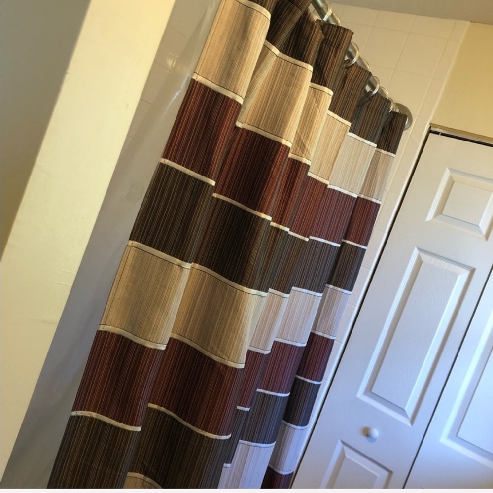 Modern line shower curtain